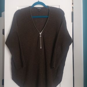 Cozy green scoop bottom sweater